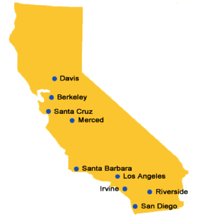 map of uc schools in california 